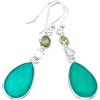 StarGems Naturale Crisoprasio PeridotoOrecchini fatti a mano in argento sterling 925 4.45cm F6011