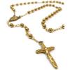 MAJALE Rosario Cattolico Oro o Argento - Rosario Acciaio inossidabile - Collana di preghiera - Collana Medaglia Vergine Miracolosa Classic - Simbolo protezione - Gioielli religiosi
