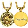 FaithHeart Collana lupo vichingo uomo acciaio inossidabile 316L ciondolo animale Odin collana vichingo nordico talismano di protezione