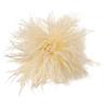 Blausky 2 spille con piume di struzzo, 8-10 cm, soffice spilla da bavero con clip e spillo, fermaglio per capelli con decorazione in piume, corsage pin, spilla per vestiti, cappelli, borse, bianco