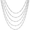 Tuscany Silver Collana da Donna in Argento Sterling a 5 Fili Graduati da 38 cm/15