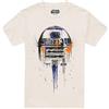Star Wars R2d2 Paint Drip T Shirt, Natural, S Unisex-Adulto