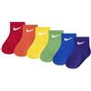 NIKE Swoosh 6pk Ankle So Calzini Unisex - Bimbi 0-24 (Pacco da 1)
