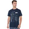 Star Wars Mens R2D2 Outline T Shirt, Blue (Navy), L UK