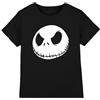 The Nightmare Before Christmas Jack Face Black Unisex Kids T Shirt, Nero, 7-8 Anni Bambini e Ragazzi