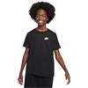 Nike K NSW Tee EMB Futura Lbr Top Unisex - Bambini e Ragazzi