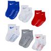 Nike Pop Color 6Pk Ankle Grippr Calzini per bimbi Game Royal 6/12 mesi
