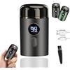 Fsioek Mini USB Rechargeable Electric Shaver Digital Portable, Newest Mini Portable Electric Shaver Waterproof (Grigio)