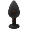 Generico Massaggiatore vibrante, silicone, AP01, S M L | Silicone morbido, impermeabile, 10 velocità, 1.8 x 9 cm, massaggiatore anale o set vibratore anale(AP-L-Black)