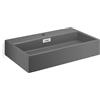Lineabeta - Lavabo da appoggio/sospeso con Foro Rubinetto 70x42 Grigio Opaco