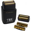 TRU BARBER Set Rasoio Foil Professionale - Rasoio Elettrico Titanium + Lamina e Lame di Ricambio, Motore 9000 RPM, Per Barba e Testa Rasata