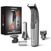MAXGROOM 3 in 1 Rasoio Elettrico Corpo Uomo a Umido e Secco, Rasoio Parti Intime Uomo con 3 Testine, Depilatore Corpo, Display LED, Pettine Regolabile, Ideale per Palestra e Viaggi