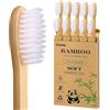 Daletu Spazzolino Bamboo 10 Pezzi, Spazzolini Denti Morbido da Viaggio | Spazzolino Denti Riutilizzabili Biodegradabili in Bambù Spazzolino Setole Morbide Naturali Ecologiche BPA Gratuite Toothbrush
