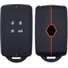 Gianto Guscio Chiave Compatibile con Renault Clio, Captur, Zoe, Megane, Duster, Master Bus, Kadjar, Talisman, Koleos, Espace - Cover Silicone Chiavi Auto Telecomando in Gomma a 4 Tasti