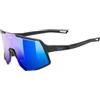 Uvex sequenze CV Occhiali sportivi per adulti - black matt/buzzy blue