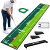 SAPLIZE Tappetino da golf a due velocità con specchio di allineamento per mettere, 50,8 x 3 m, tappetino per allenamento da mettere e da golf, con retro antiscivolo, verde, per interni ed esterni