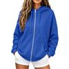 Viunychn Donna Felpe con Cappuccio Giacca Elegante Felpe con Zip 2 Tasche Hoodie Manica Lunga Sweatshirt Aperto con Cerniera Autunno Invernali Sweatshirt Cappotto Eleganti Pullover Cardigan Jumper