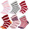 CityComfort Calze Donna Invernali al Polpaccio - Pacco Da 5/6 Calzettoni Donna Colorati di Pile Morbidi e Caldi Taglia Unica 37-41