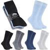 CityComfort Calzini Uomo - Calze Uomo 39-45 Calze Eleganti Uomo Colorate Lunghe Misto Lana Morbide e Calde Pacco Da 2/5 (Blu/Grigio, 39-42 EU)