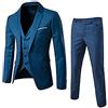 Generico Completo Uomo Elegante Blazer, Gilet e Pantaloni 3 Pezzi Abito Smoking Slim Fit Abito Cerimonia Tailleur Business Taglie Forti da Sposo Curvy Matrimonio Vestiti Cotone Moderni Comode