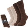 CityComfort Calzini Uomo - Calze Uomo 39-45 Calze Eleganti Uomo Colorate Lunghe Misto Lana Morbide e Calde Pacco Da 2/5 (Marrone/Beige, 42-45 EU)