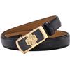 OBASDFD Cintura A Cricchetto For Donna - Alla Moda Sottile E Regolabile Da 2,4 Cm Con Fibbia Quadrata Automatica In Lega Motivo A Cuore