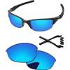PapaViva Lenti di ricambio e kit di gomma per Oakley Half Jacket 2.0 OO9144 Ice Blue - Polarizzate