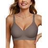 OEAK Reggiseno da donna senza cuciture comodo senza ferretto Supporto completo Bralette Push Up Plus Size Scollo a V Sleeping Tshirt Bras