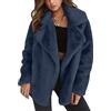 WAZHAKU Giacca in pile da donna giacca invernale giacca in pelliccia calda pelliccia sintetica ispessita cardigan cappotto di visone da donna cappotto in pelliccia da donna elegante soffice foderato cappotto