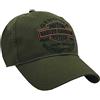 Harley-Davidson Berretto da Baseball Lungo Uomo Ricamato Bar & Shield, Colore Oliva, Verde, Taglia Unica