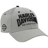 Harley-Davidson - Berretto da Baseball Regolabile da Uomo, con Ricamo, Colore: Grigio, Grigio, Taglia Unica