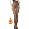 Lnmyic Calze termiche da donna, calze foderate invernali, calze termiche, calze calde calze invernali, taglie forti, in pile, collant in peluche traslucidi, marrone e nero