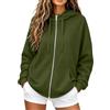 Viunychn Donna Felpe con Cappuccio Giacca Elegante Felpe con Zip 2 Tasche Hoodie Manica Lunga Sweatshirt Aperto con Cerniera Autunno Invernali Sweatshirt Cappotto Eleganti Pullover Cardigan Jumper