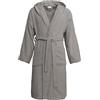 Novia Pompea accappatoio spugna unisex (S/M, Grigio)