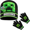 MINECRAFT Cappello Bambino o Invernale Accessori Bambini Set 3 con Sciarpa e Guanti, Set 2 Pezzi o 1 Pz Berretto, 6-14 Anni