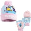 BlueY Berretto Invernale e Guanti Set Bambina 3-6 Anni, 2 o 3 Pz Calda Cappelli, Sciarpa e Guanti Bambina, Regalo Bambini
