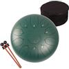 LOMUTY Handpan, Steel Drum, Hand Pan, Tamburo in Acciaio, Verde Profondo | Steel Tongue Drum 11 Note C Maggiore 12 Pollici 30cm per Meditazione e Yoga, Garden Rain Drum con Borsa e Mazzuoli