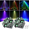 Osusuent 2 PCS 150W Mini LED RGBW Moving Head Luce da Palcoscenico,4-in-1 4 Bracci Testa Mobile con Telecomando,Wash Beam Luci Discoteca per DJ Bar Club Palco Feste Concerti Matrimoni Natale