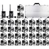 Retekess T130S (T130 2rd) Wireless Tour Guide System, Sistema di Guida Turistica Senza Fili, 100 m, con Scatola di Ricarica Portatile a 32 Slot, per Turismo, Fabbrica (2 Trasmettitori 30 Ricevitori)