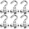 Wukong 34KG(75LB) Ganci Magnetici, 6 Pezzi 32mm Magnete Neodimio Ganci, Per Casa, Cucina, Posto Di Lavoro, Ufficio, Garage, Capannone, Palestra, Armadietti e Molto Altro