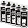 TECPO Vernice spray per tappeti, 5 x 400 ml, colore nero, spray per tappeti auto, tappetini, baldacchino, tessuto, gomma, plastica, per interni