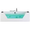 Beliani Vasca Idromassaggio in Acrilico Sanitario Bianco con LED 160 cm