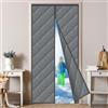 Cinkee Isolamento Termico Tenda Magnetica per Porte 100x210cm, Tenda Termica Per Porte con Protezione dal Freddo, Adatta Per Interni ed Esterni e Cortile,Impermeabile, Antivento -Grigio Scuro