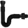 Scinouakpy Scarico Lavandino Bagno, Sifone Lavabo Bagno, G1 1/4 x 31.5mm, Tubo Scarico Lavandino Retráctil, Allungabile da 350-880mm, Sifone Lavandino, Sifone Piletta, Installazione Semplice, Nero