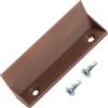 AERZETIX - Set di 5 maniglie per installazione su telai di zanzariera + 10 viti autofilettanti Ø3.9x13 mm | in plastica colore marrone