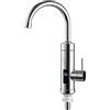 Nimblyne Rubinetto con scaldabagno elettrico, 220 V, 3000 W, in acciaio inox, con indicatore di temperatura LED, girevole a 360°, per cucina, giardino, campeggio, spina EU