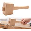VETOLAKA Set di 2 martelli in legno: martello manuale in legno di faggio, martello ergonomico per la lavorazione del legno, forma rotonda, per cucina e artigianato, falegnameria, fai da te, strumento
