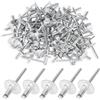 kayqbonke 100 rivetti ciechi in alluminio con testa grande, rivetti pop, con testa grande, 4,8 x 13 mm (testa 16 mm), rivetti per veicoli a motore, mobili, macchine e dispositivi