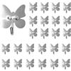 Dorunova Ganci Adesivi da Parete in Acciaio Inox 24 pezzi(Farfalla) | 5 Design Decorativi, Appendini Senza Forare per Cucina Bagno Ingresso e Camera, Resistenti all'Acqua