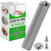 ONIX TECH 10 Pezzi Ammortizzatori per Ante 83 x 14 mm con Punta Magnetica | Push Pull per Ante per Armadio Completo di Viti - Garanzia di 5 Anni - ONIX TECH